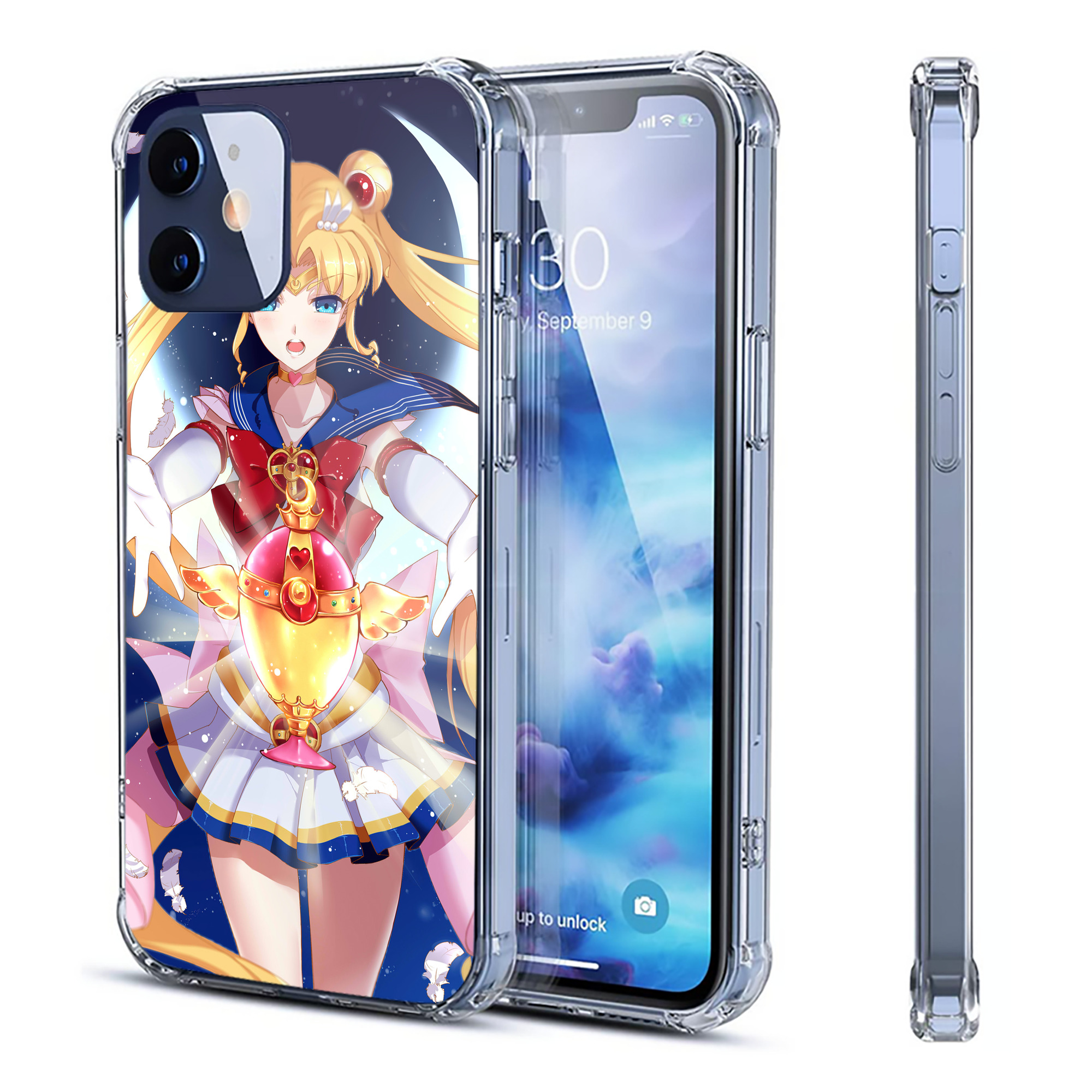 （画像用） 美少女戦士セーラームーン Sailor Moon 【iPhone 12シリーズ対応】透明スマホケース（クリアソフトケース）